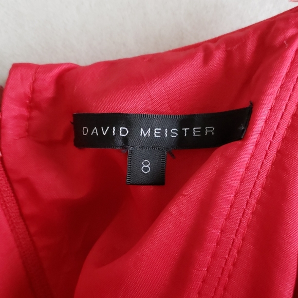 Red floor length evening gown David Meister - Picture 6 of 8